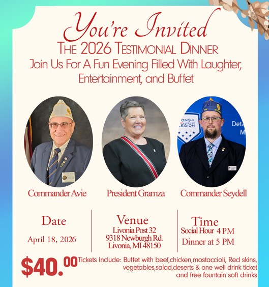 Testimonial Dinner Flyer